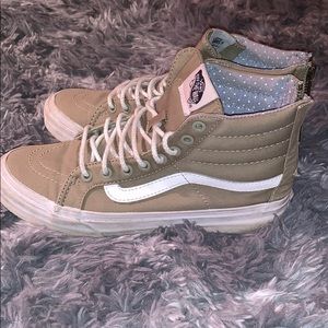 Tan high top vans